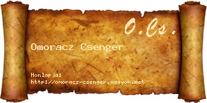 Omoracz Csenger névjegykártya